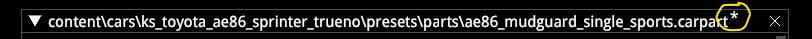 Unsaved file indicator