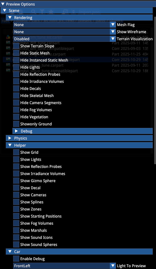 Preview Options