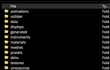 Folder structure