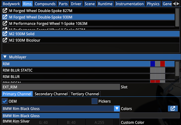 Rims tab