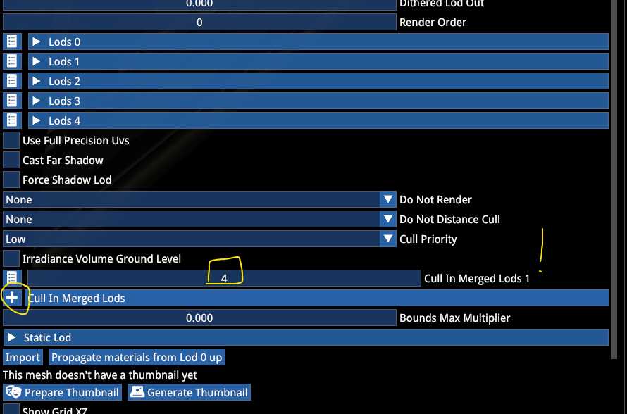 Interior LOD setup