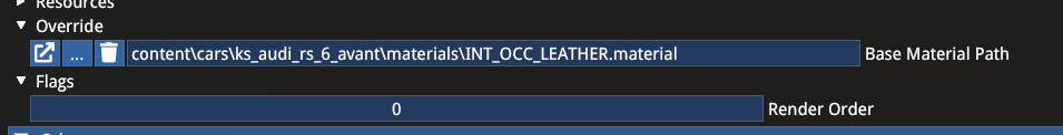 Material override