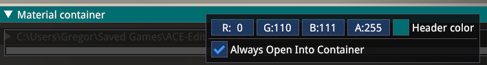 Container checkbox