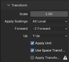 FBX 导出设置 3