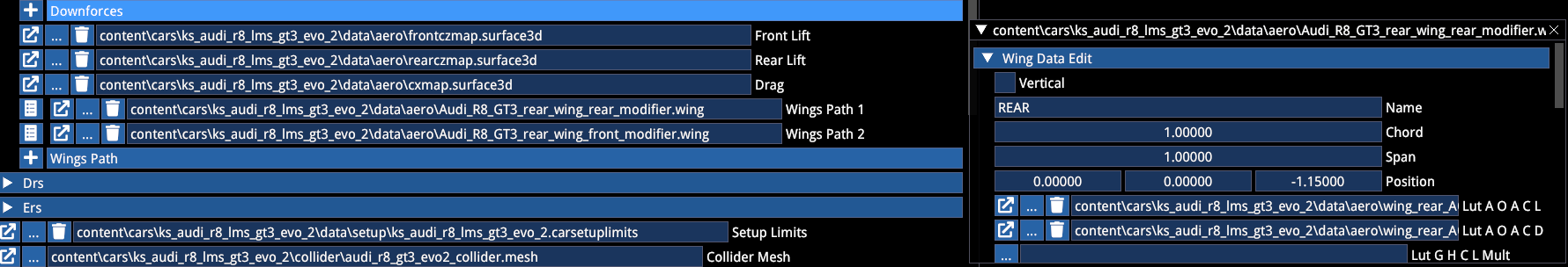 Lift/Drag per angle